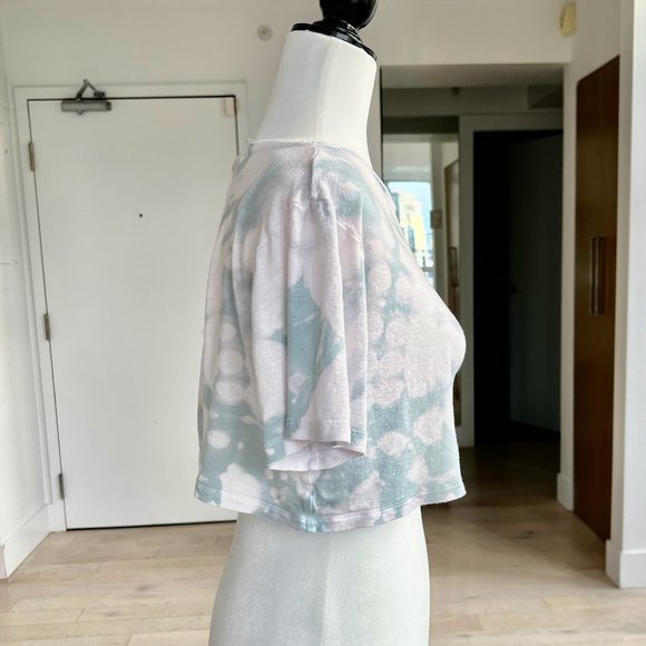 ✨Upcycled | Aritzia Babaton Tie-Dye Crew Neck Relaxed Crop Top | Small - Picture 4 of 12